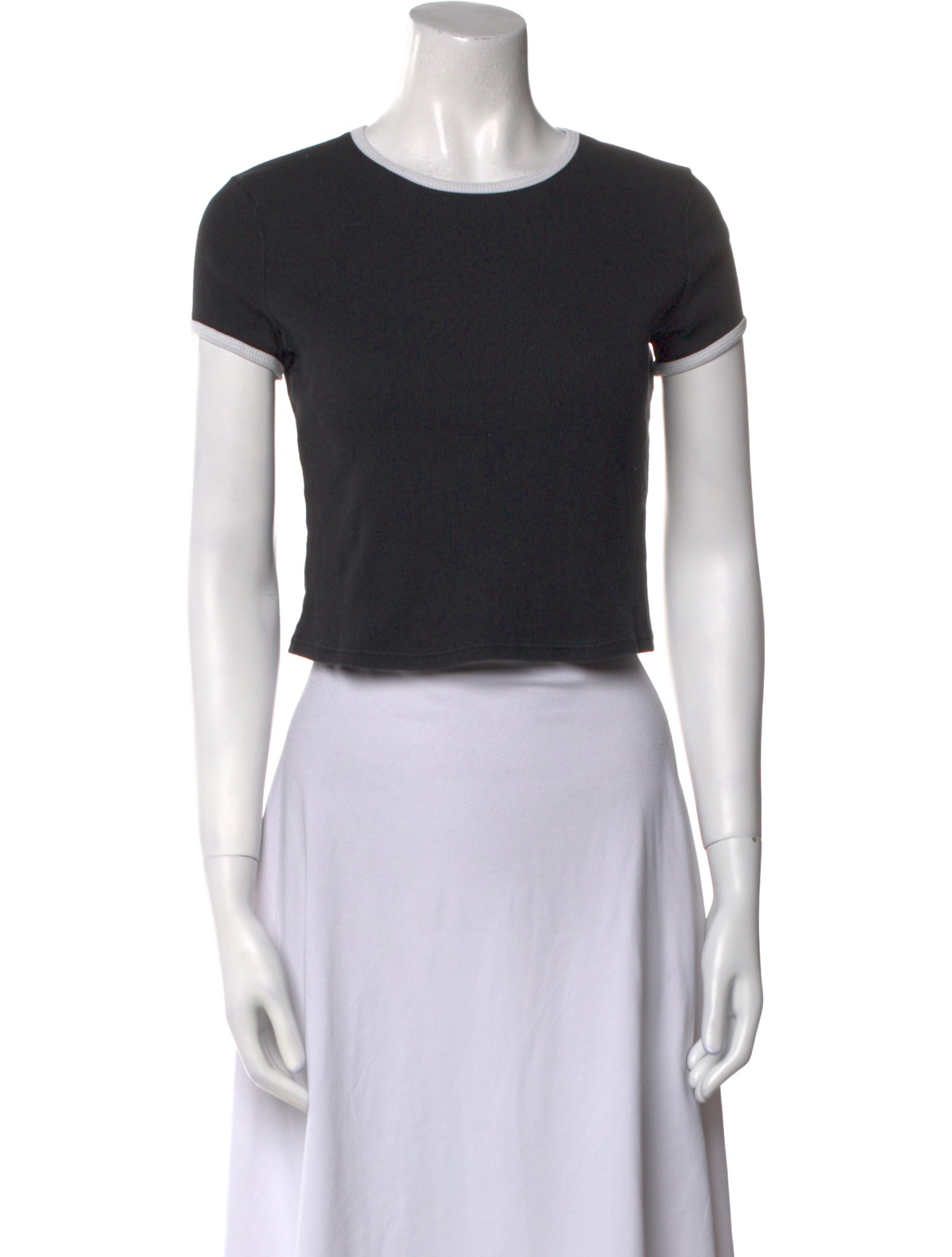 Reformation Crew Neck Short Sleeve Crop Top