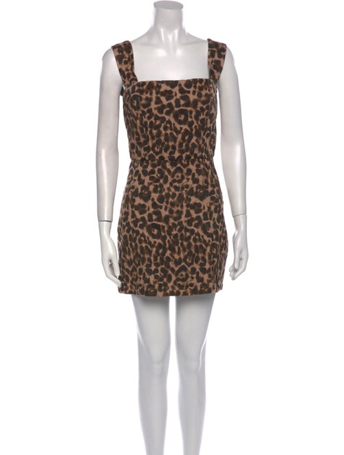 Reformation Animal Print Mini Dress