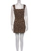 Reformation Animal Print Mini Dress