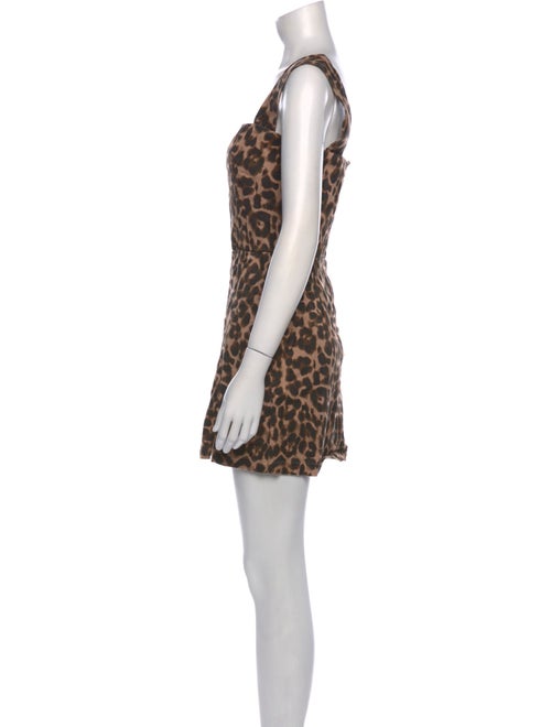 Reformation Animal Print Mini Dress