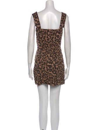 Reformation Animal Print Mini Dress