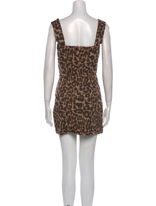 Reformation Animal Print Mini Dress