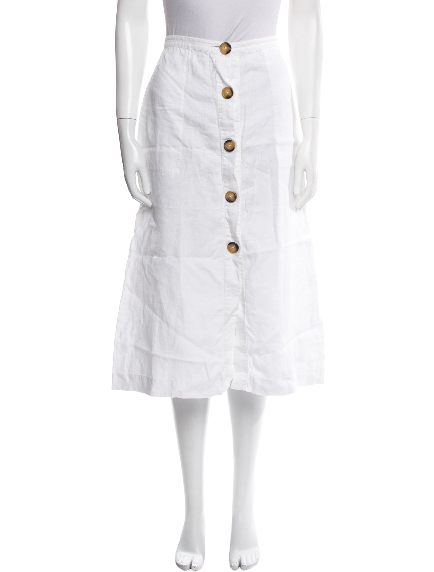 Reformation Linen Midi Length Skirt