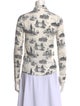 Reformation Printed Long Sleeve Button-Up Top
