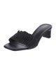 Reformation Leather Ruffle Embellishment Slides