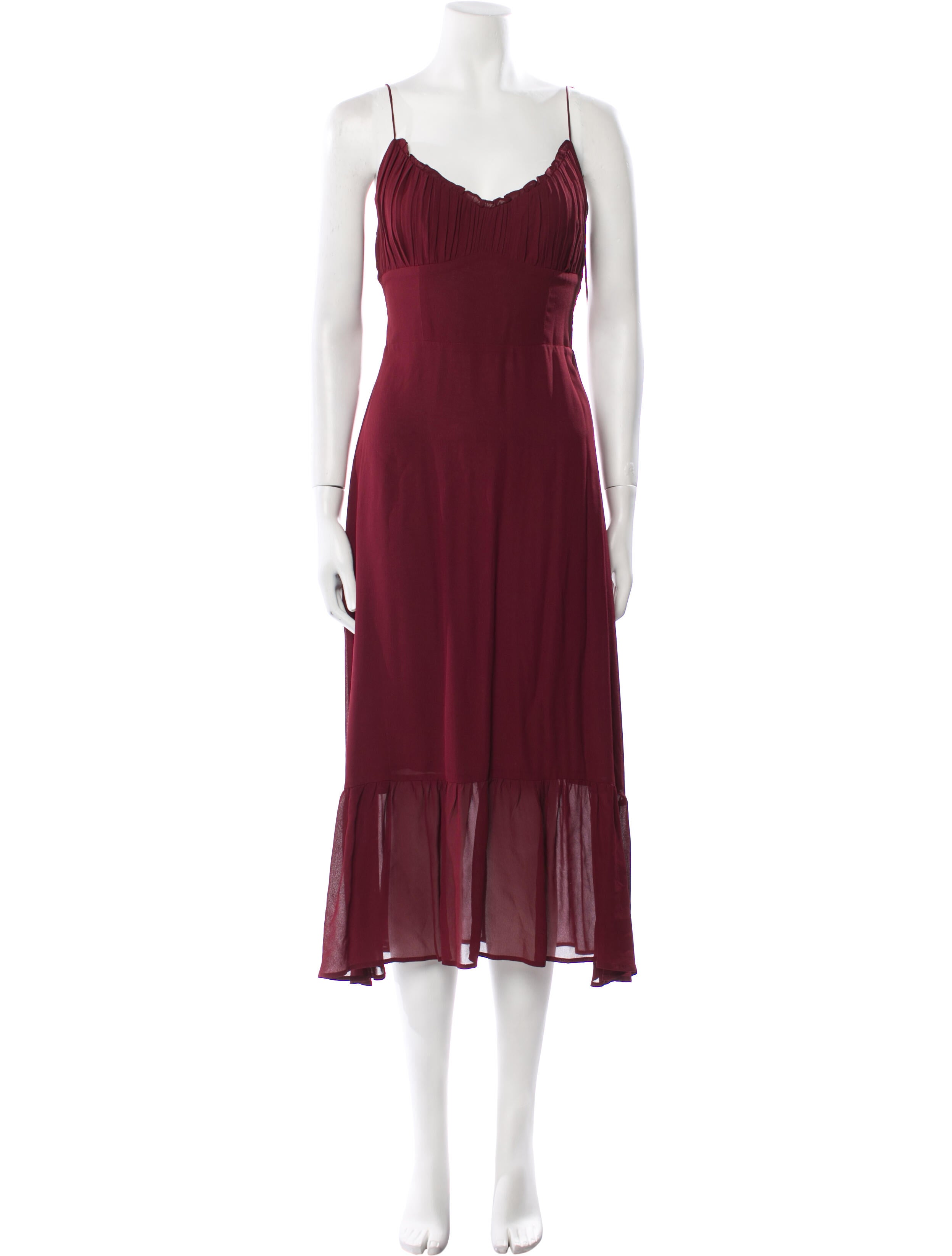 Reformation V-Neck Midi Length Dress