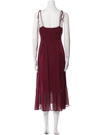 Reformation V-Neck Midi Length Dress