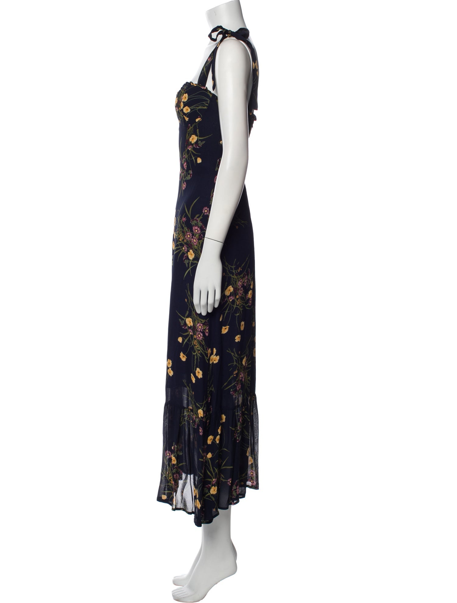 Reformation Floral Print Long Dress
