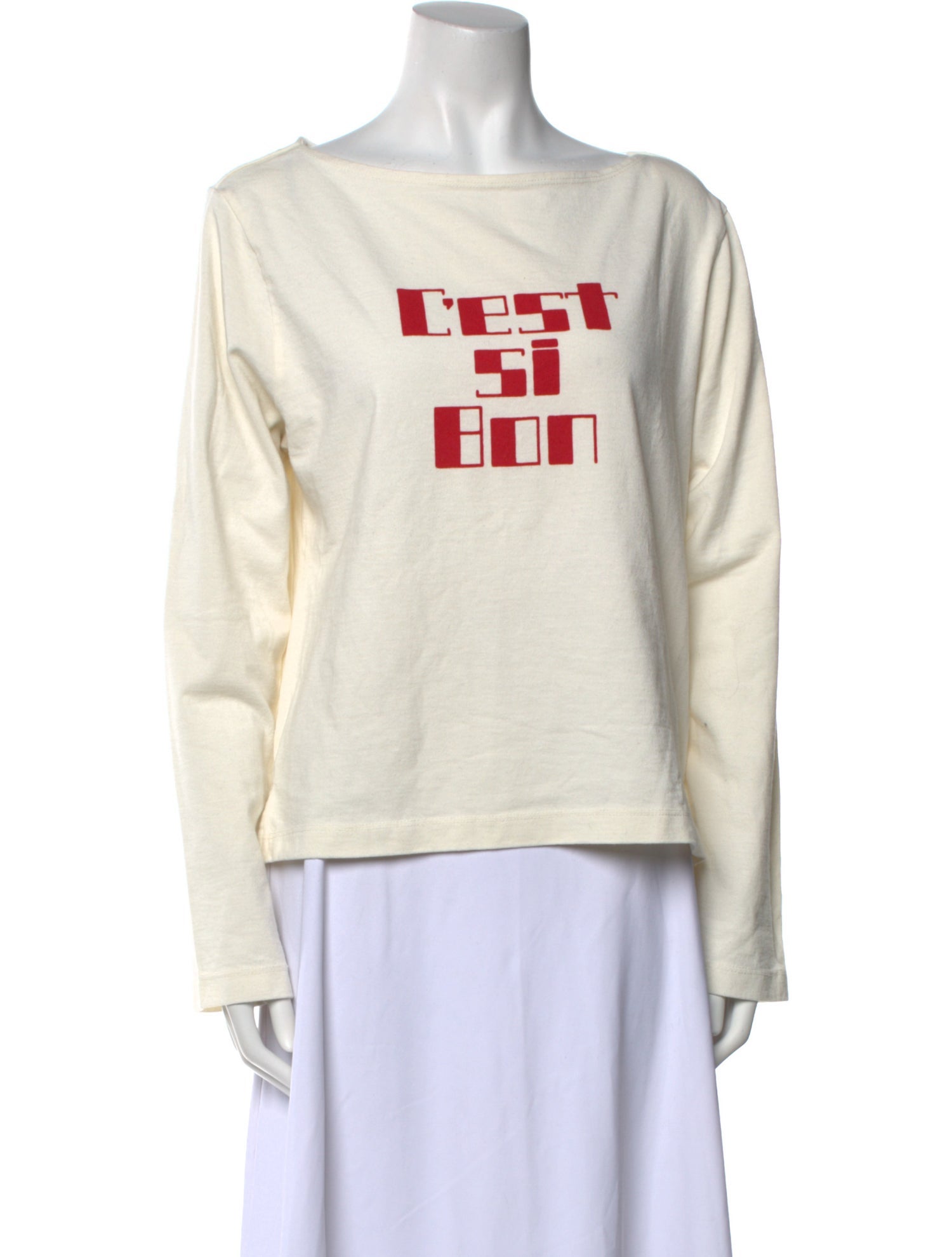 Reformation Graphic Print Bateau Neckline Sweatshirt