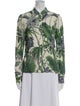 Reformation Floral Print Long Sleeve Button-Up Top