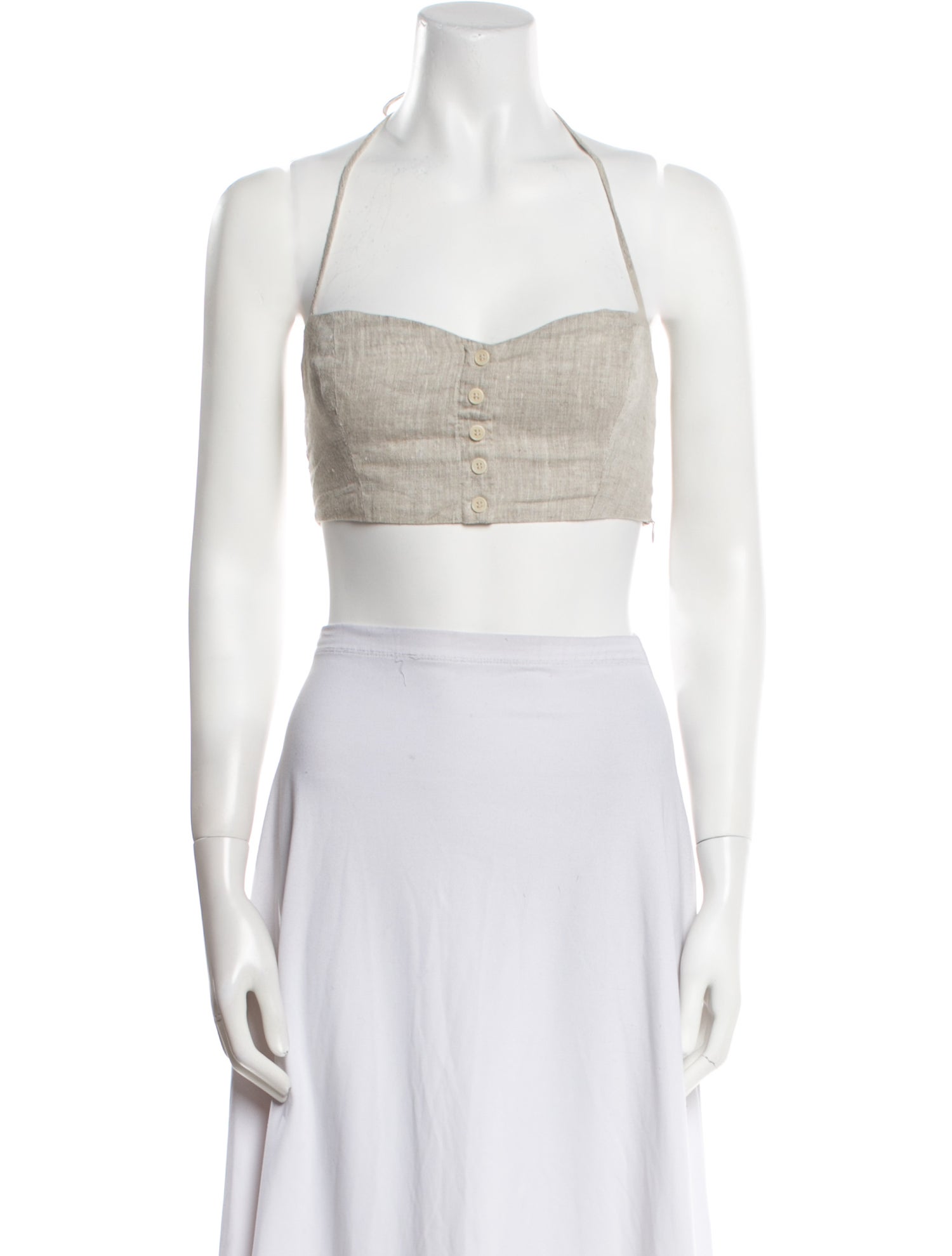 Reformation Square Neckline Sleeveless Crop Top