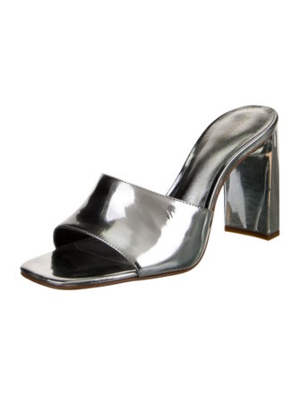 Reformation Patent Leather Cutout Accent Slides