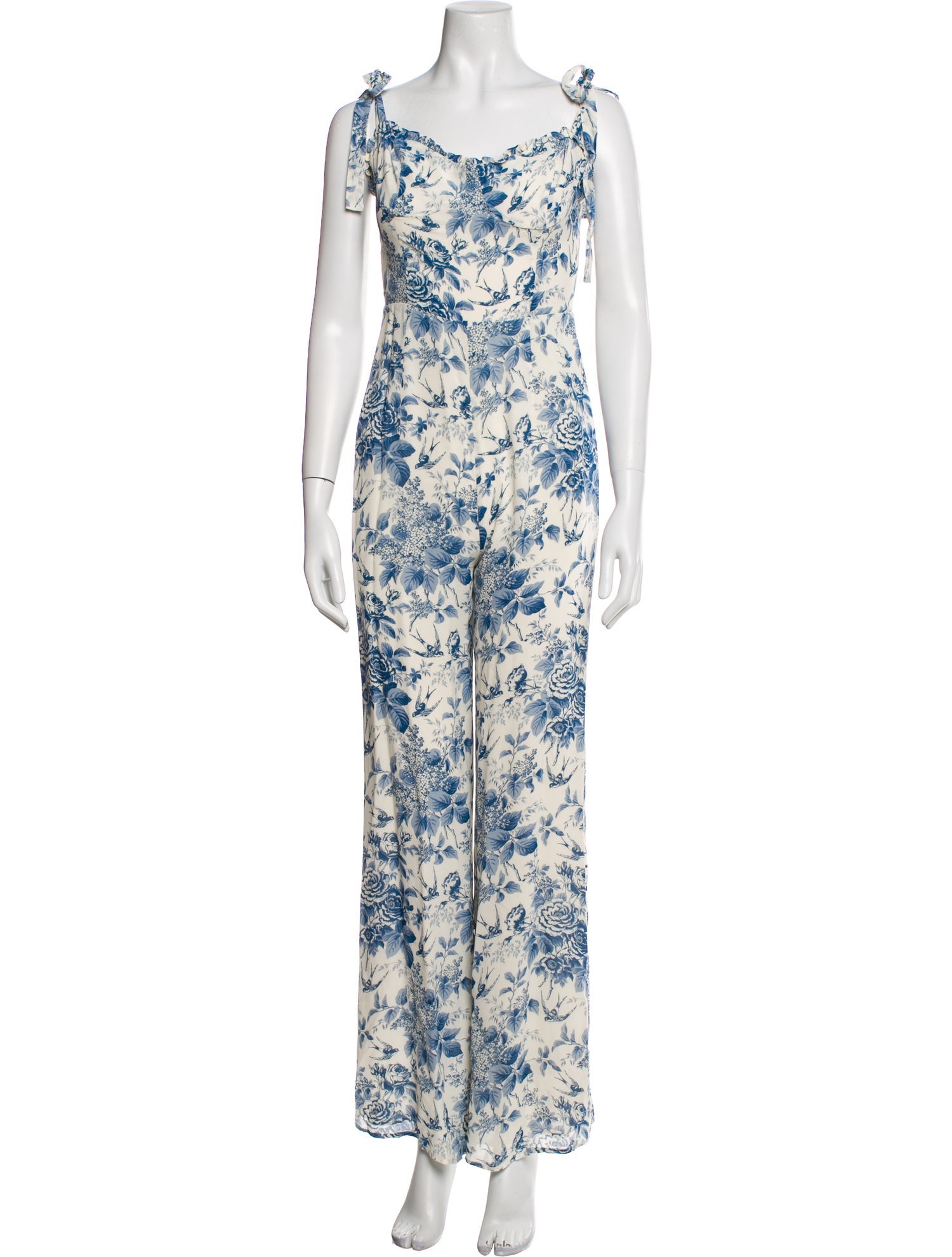 Reformation Floral Print Scoop Neck Jumpsuit