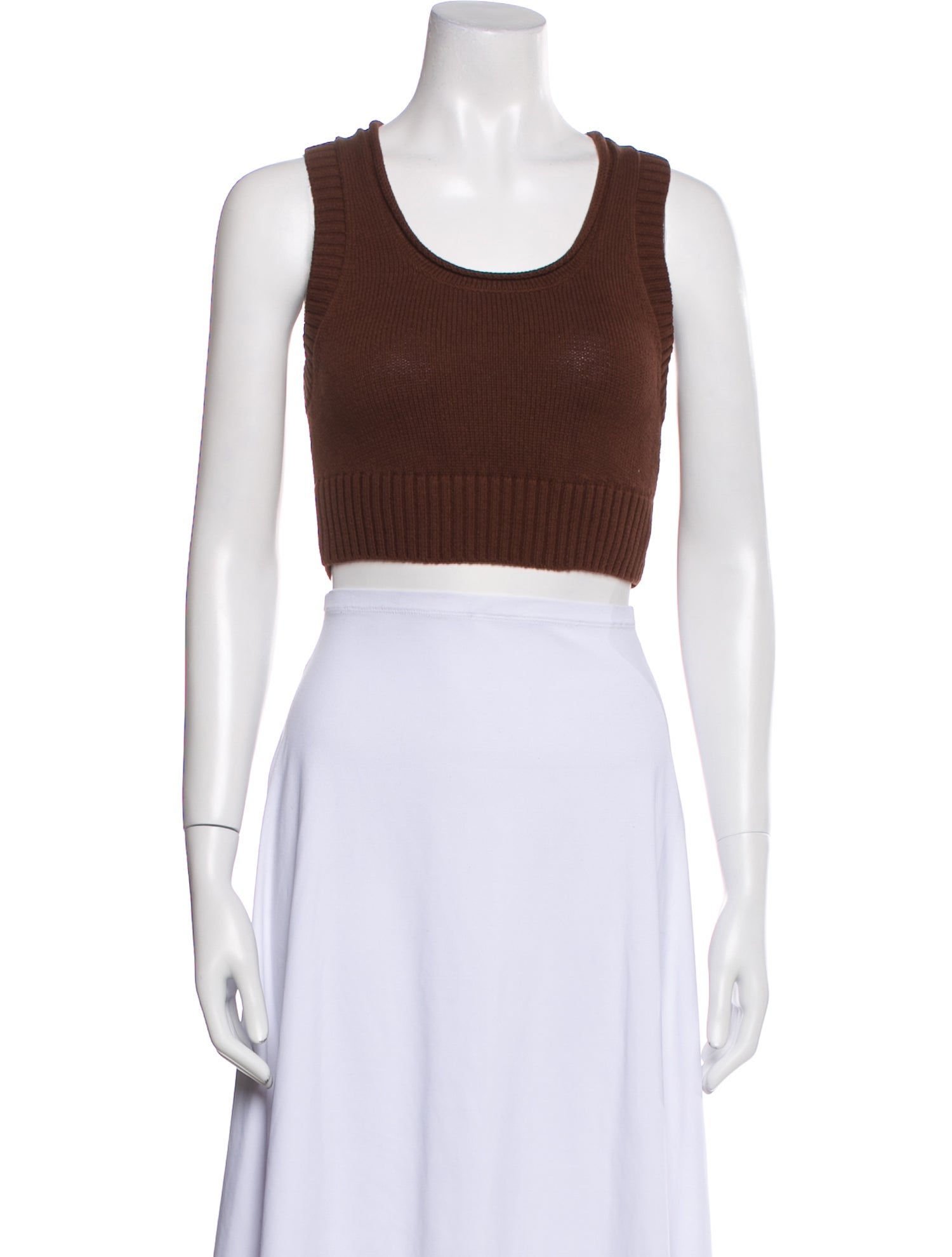 Reformation Scoop Neck Sleeveless Crop Top
