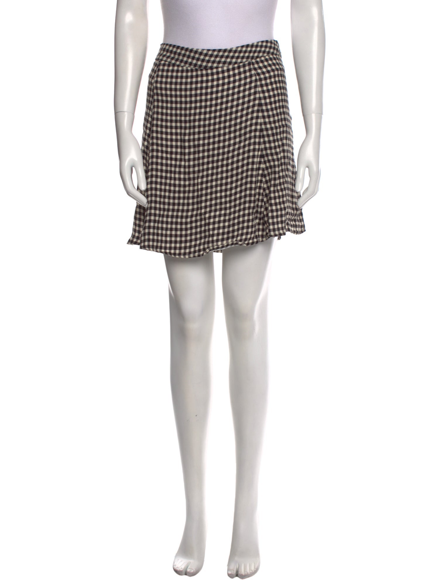 Reformation Plaid Print Mini Skirt