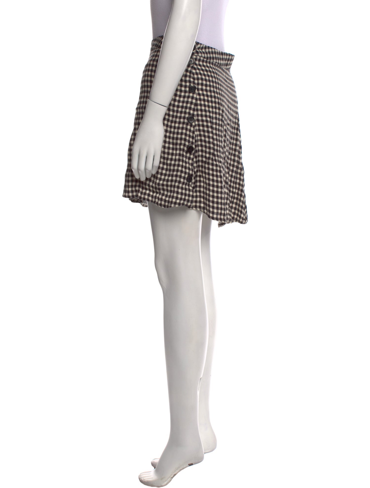 Reformation Plaid Print Mini Skirt