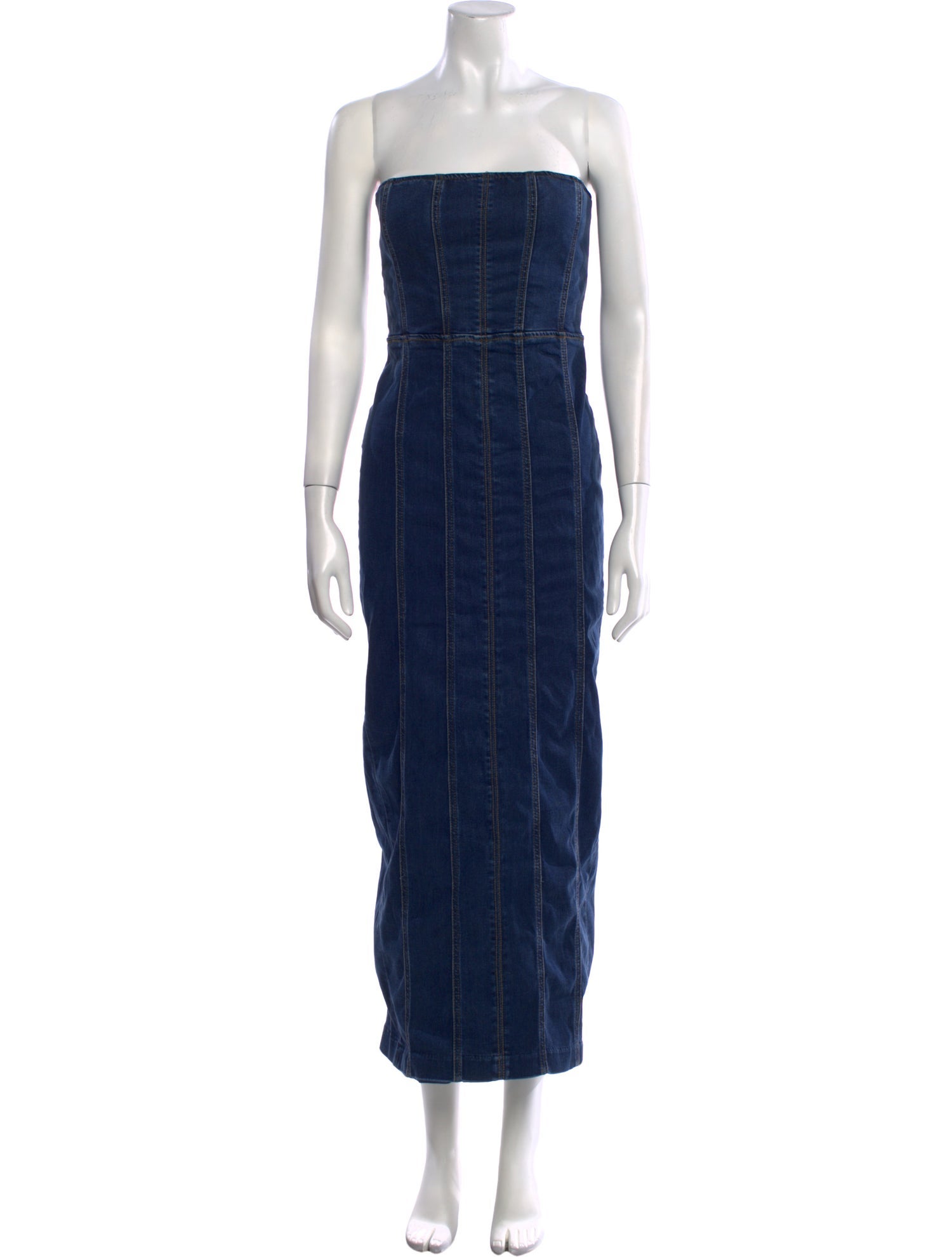 Reformation Striped Midi Length Dress