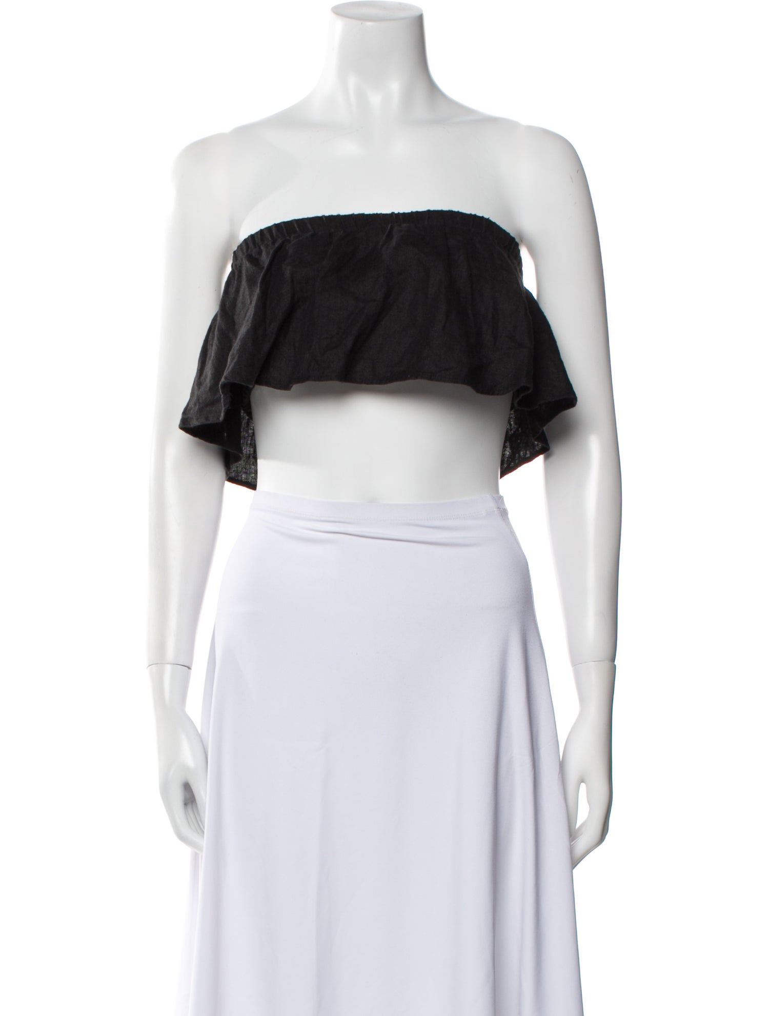 Reformation Linen Strapless Crop Top