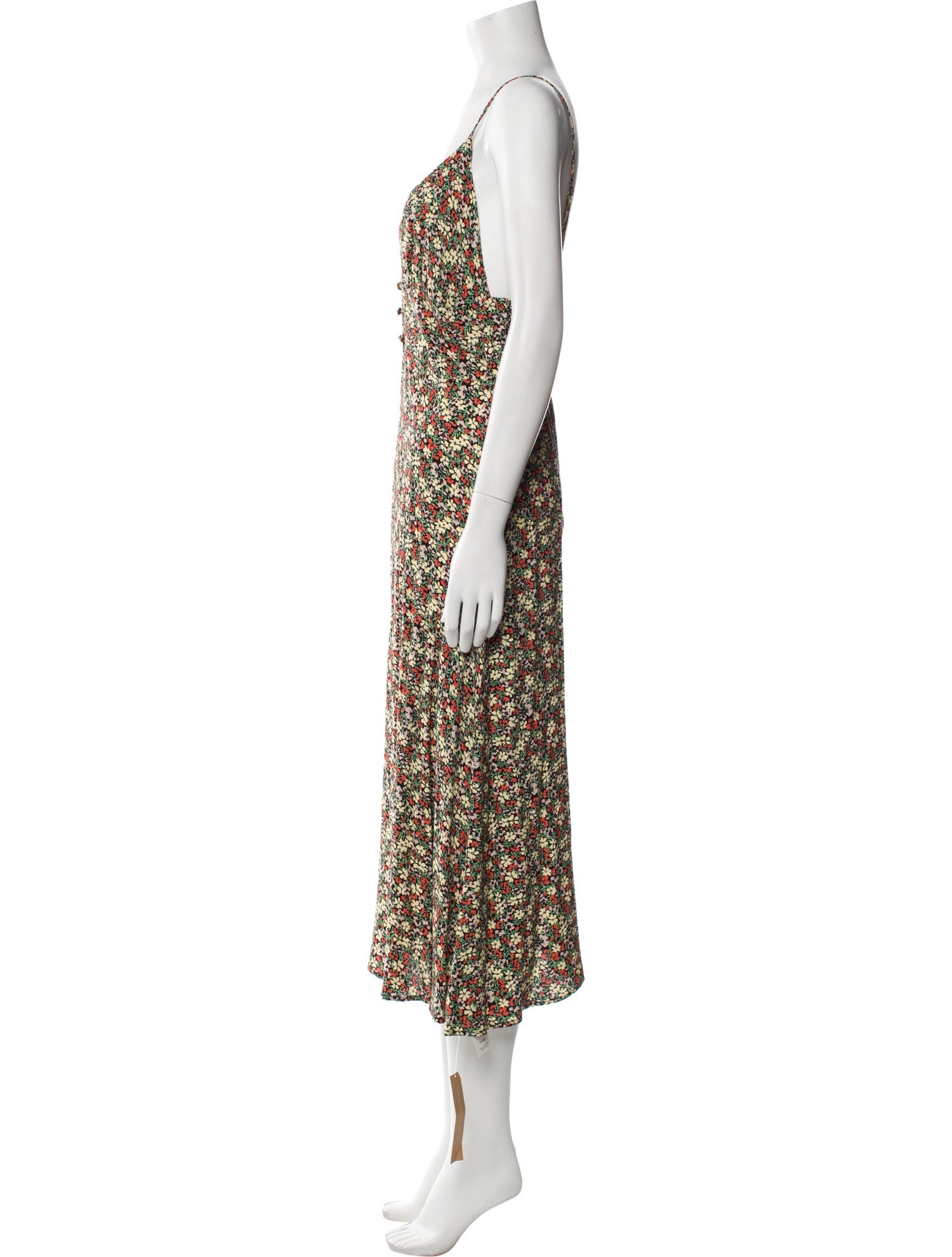 Reformation Floral Print Midi Length Dress w/ Tags