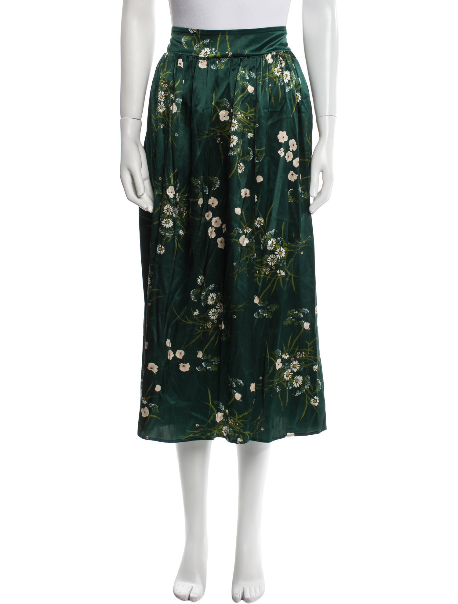 Reformation Silk Midi Length Skirt