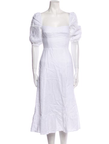 Reformation Dresses Linen Midi Length Dress US 2 | XS