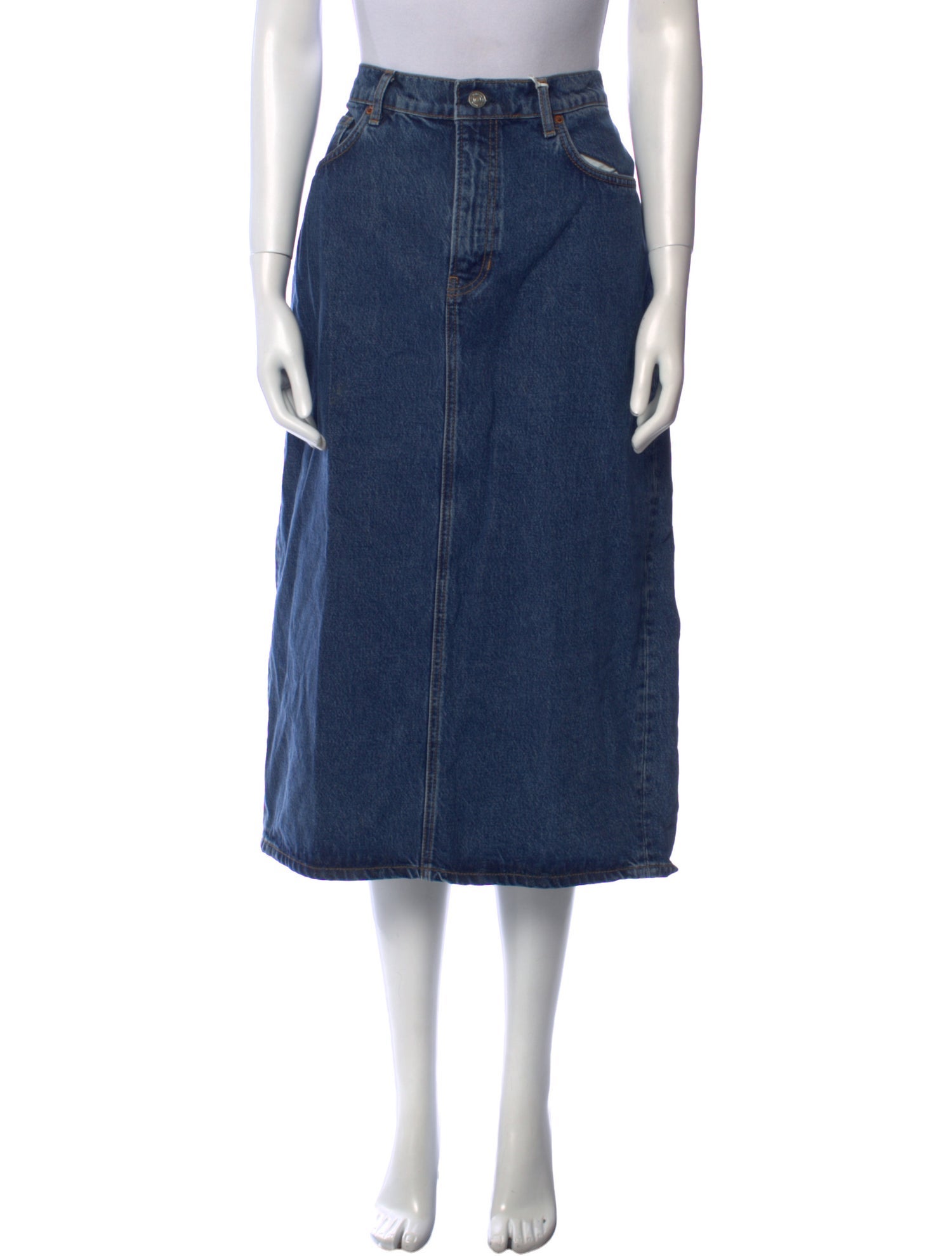 Reformation Whipstitch Trim Midi Length Skirt w/ Tags