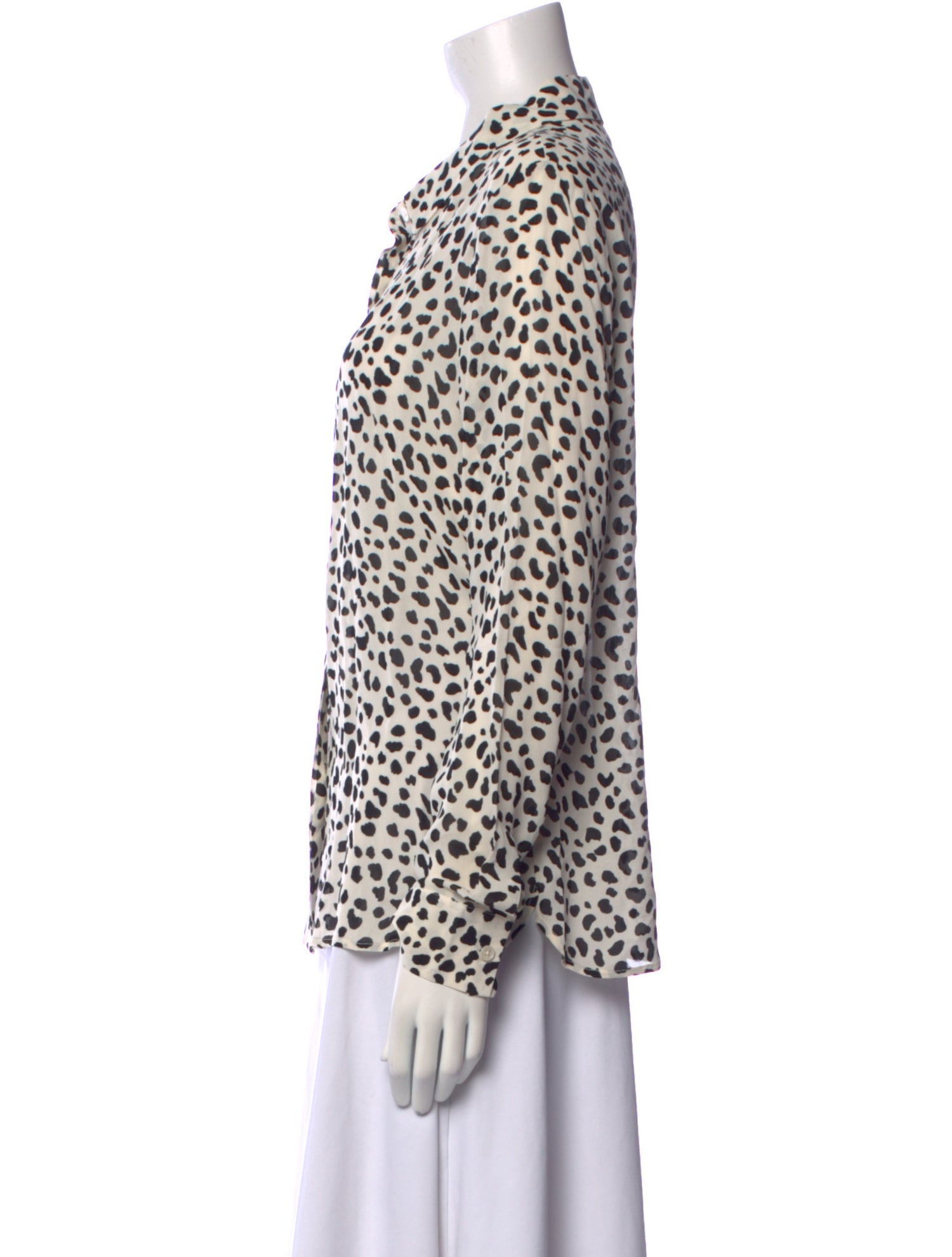 Reformation Animal Print Long Sleeve Button-Up Top w/ Tags