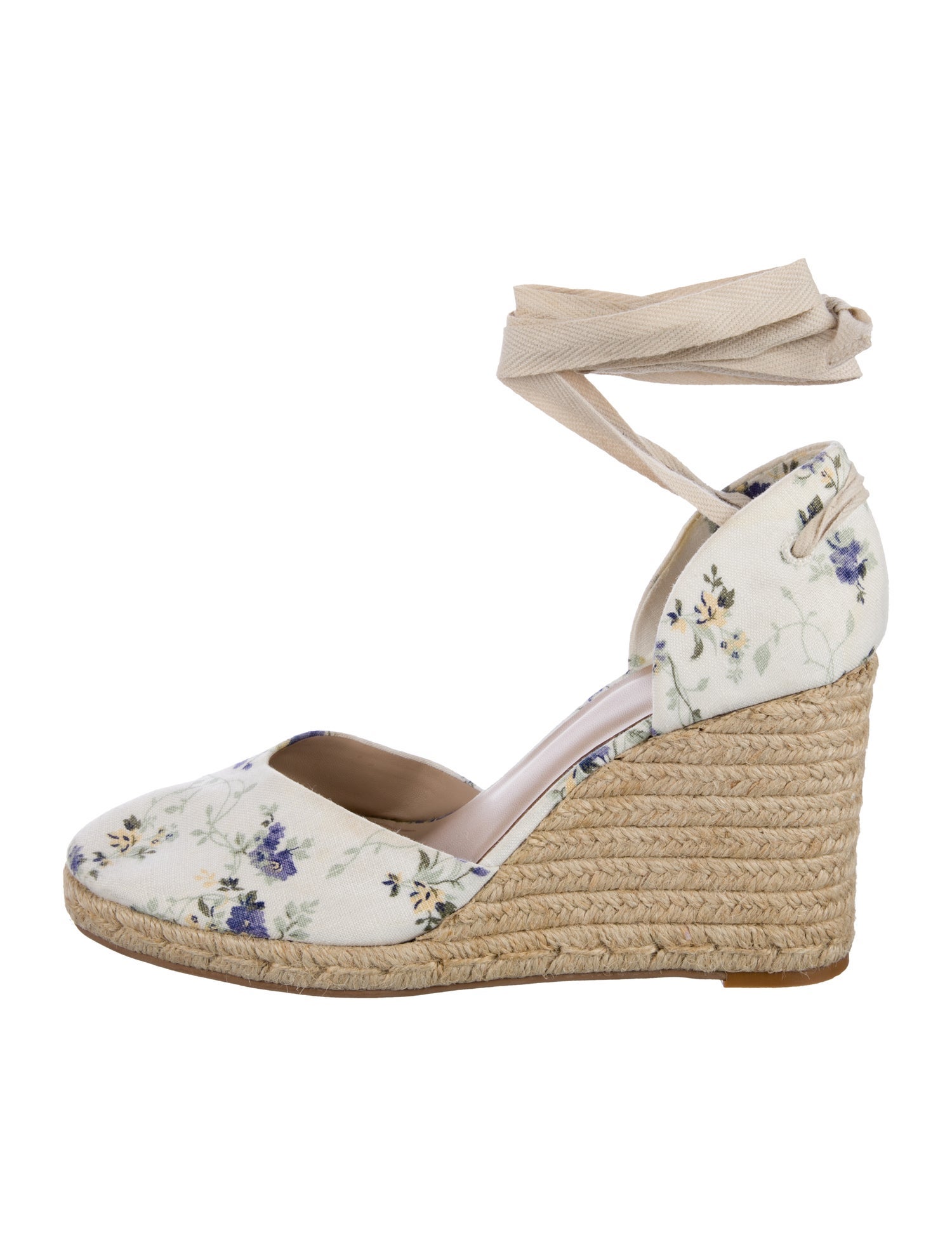 Reformation Canvas Floral Print D'Orsay Pumps