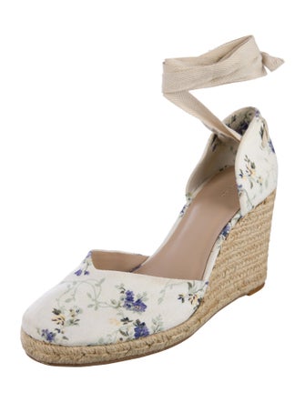 Reformation Canvas Floral Print D'Orsay Pumps