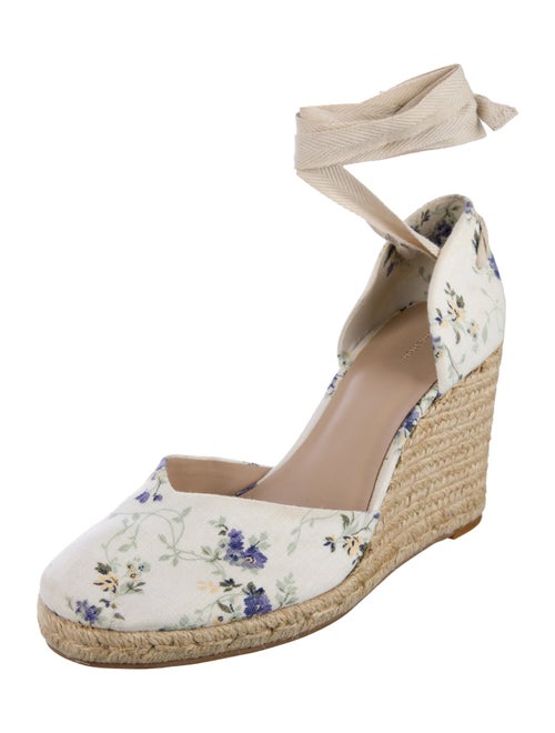 Reformation Canvas Floral Print D'Orsay Pumps