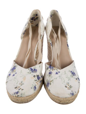 Reformation Canvas Floral Print D'Orsay Pumps