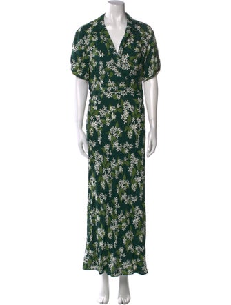 Reformation Floral Print Long Dress