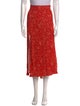 Reformation Floral Print Midi Length Skirt