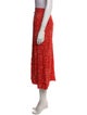 Reformation Floral Print Midi Length Skirt