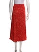 Reformation Floral Print Midi Length Skirt