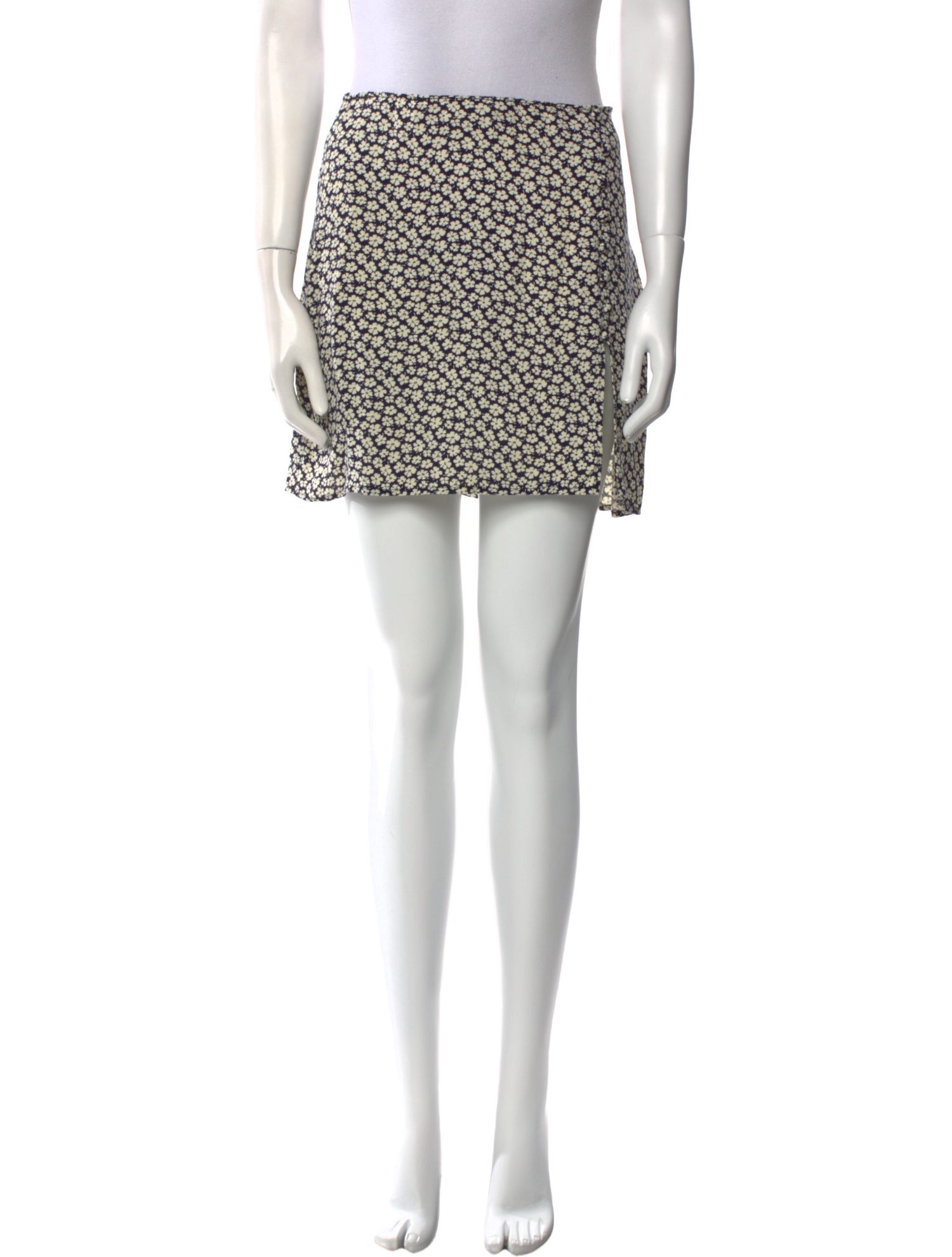 Reformation Floral Print Mini Skirt