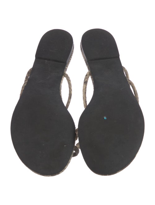 Reformation Leather Animal Print Slides