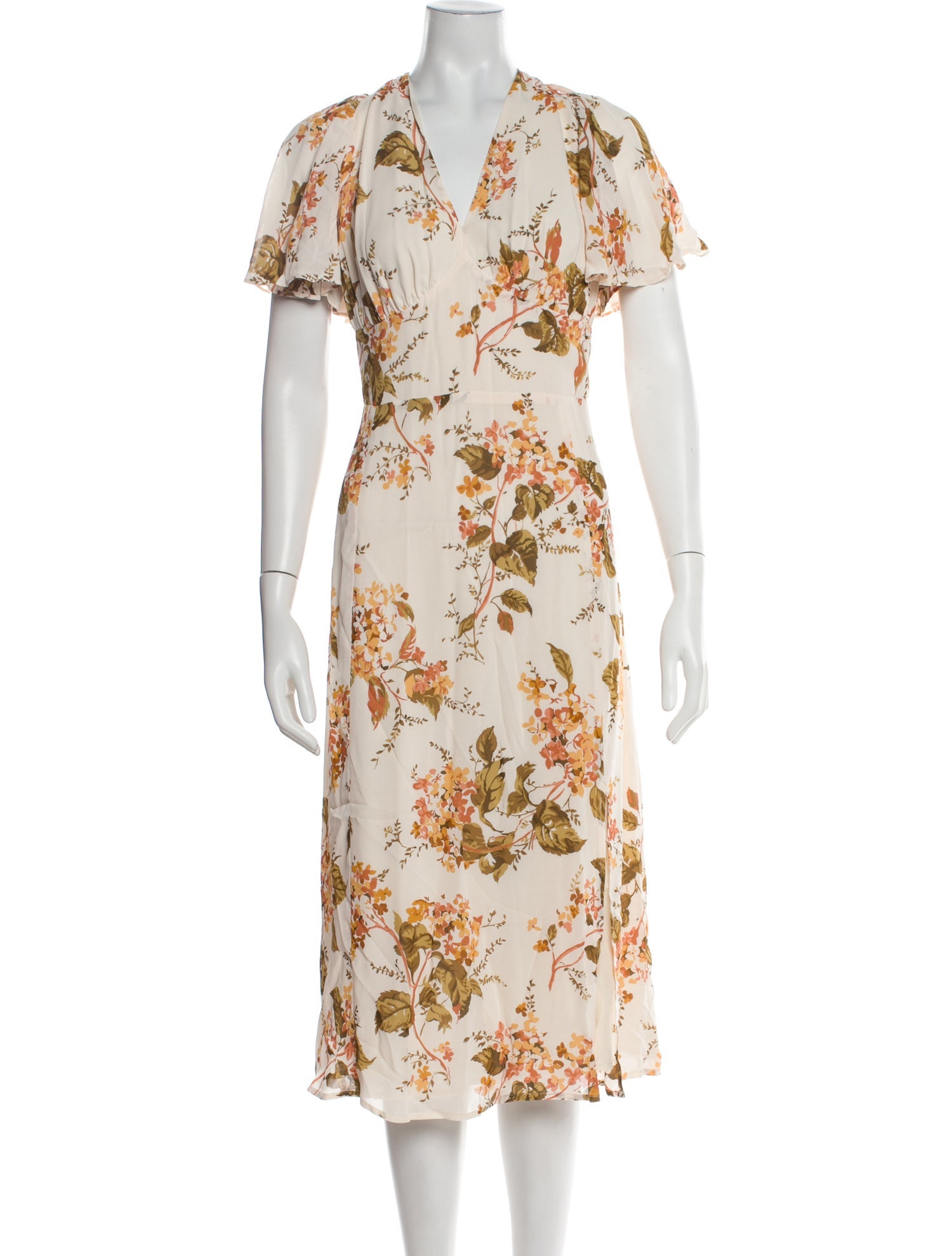 Reformation Floral Print Long Dress