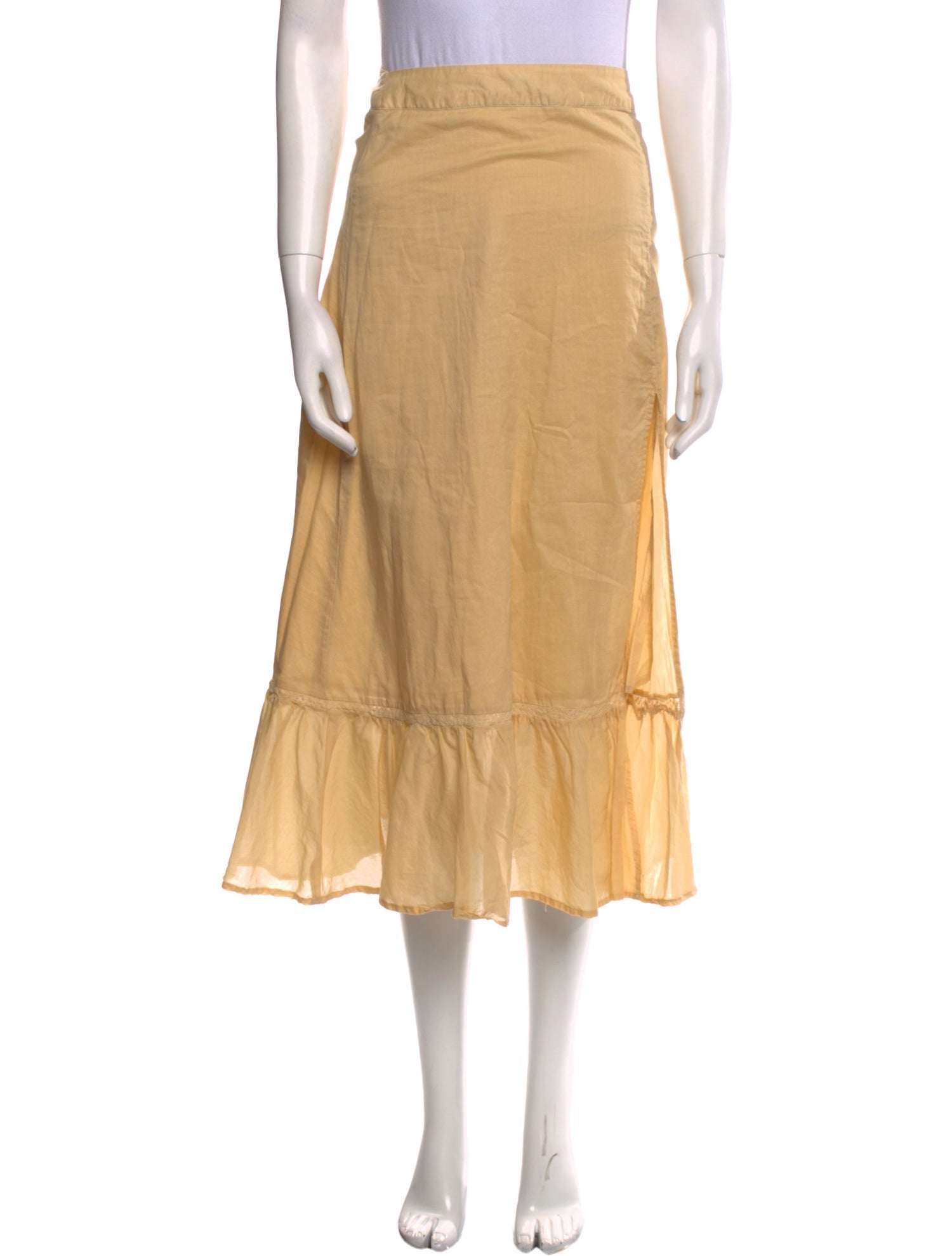 Reformation Lace Trim Embellishment Midi Length Skirt