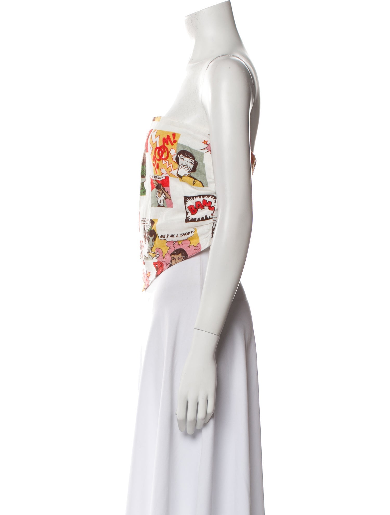 Reformation Linen Printed Crop Top
