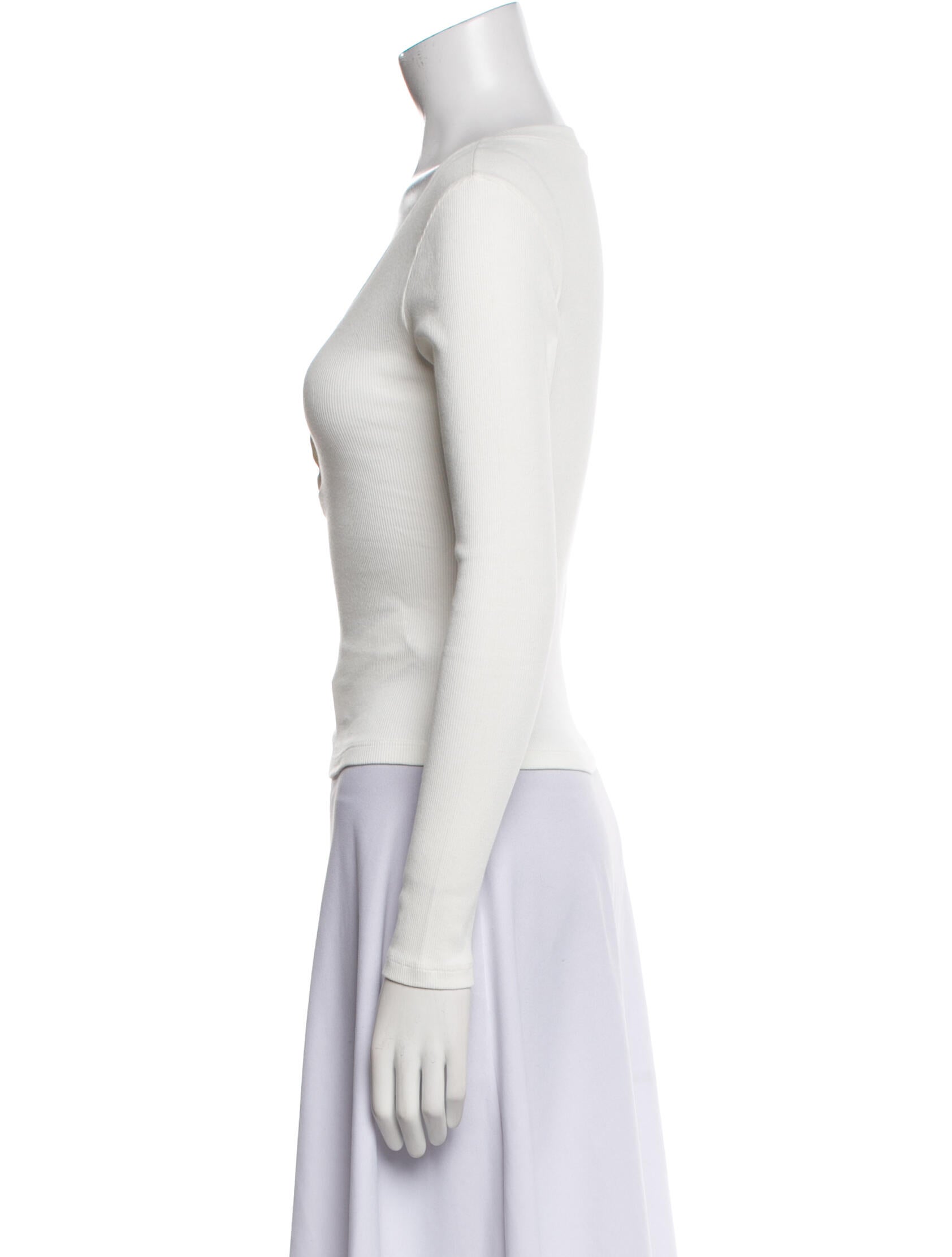 Reformation Scoop Neck Long Sleeve Top