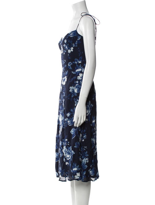 Reformation Floral Print Midi Length Dress