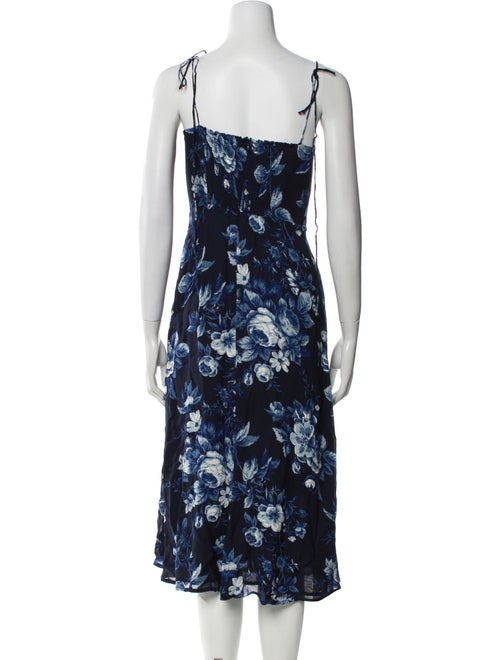 Reformation Floral Print Midi Length Dress