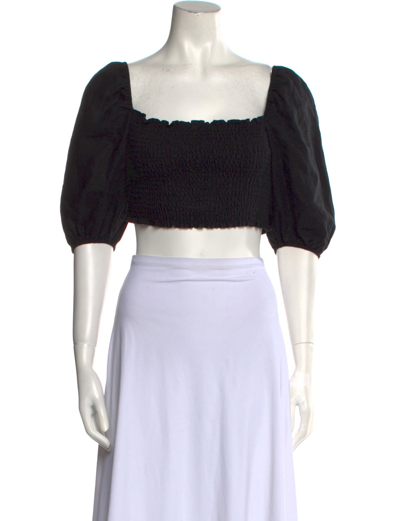 Reformation Linen Square Neckline Crop Top