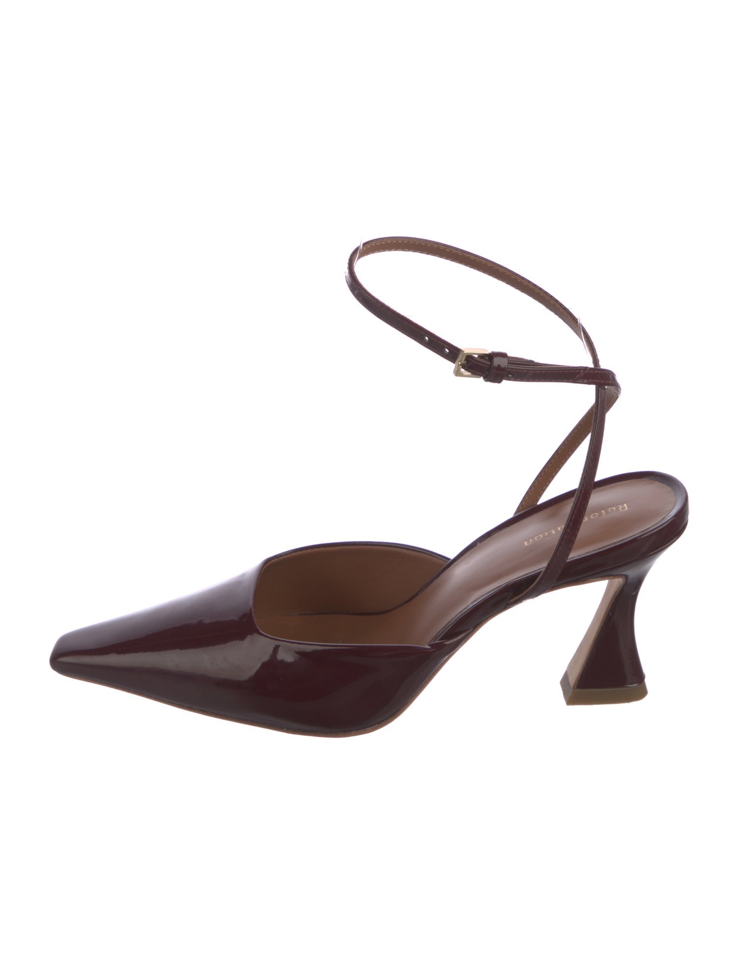 Reformation Patent Leather Slingback Pumps