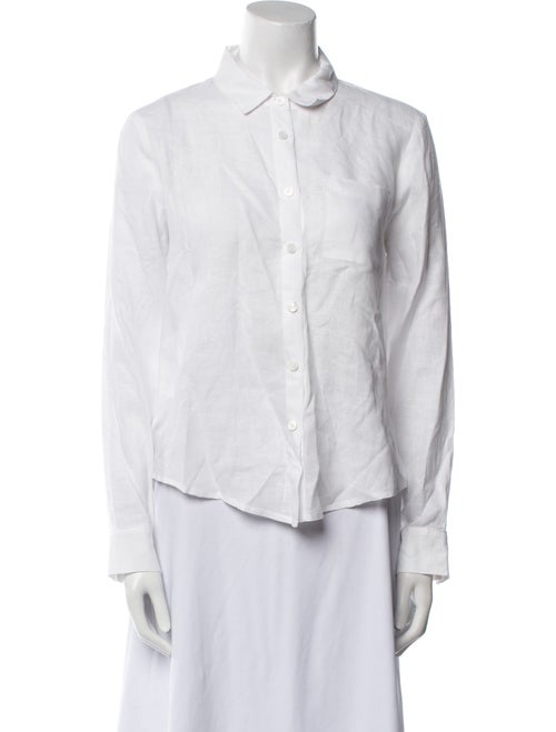Reformation Linen Long Sleeve Button-Up Top