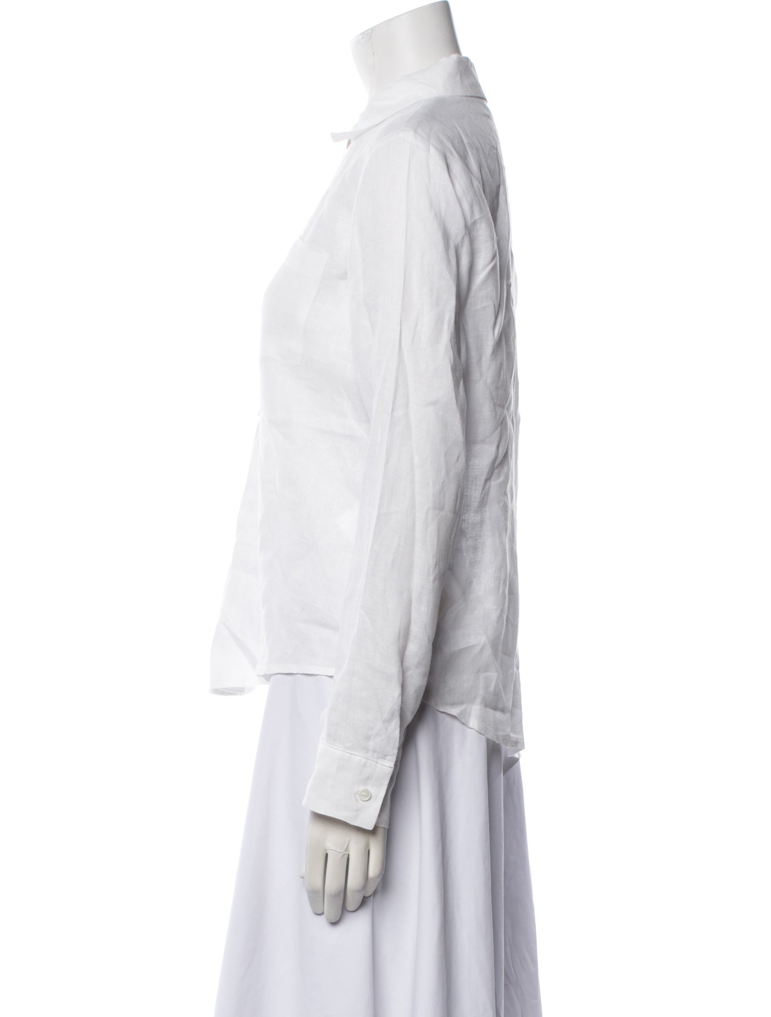 Reformation Linen Long Sleeve Button-Up Top