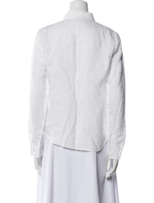 Reformation Linen Long Sleeve Button-Up Top