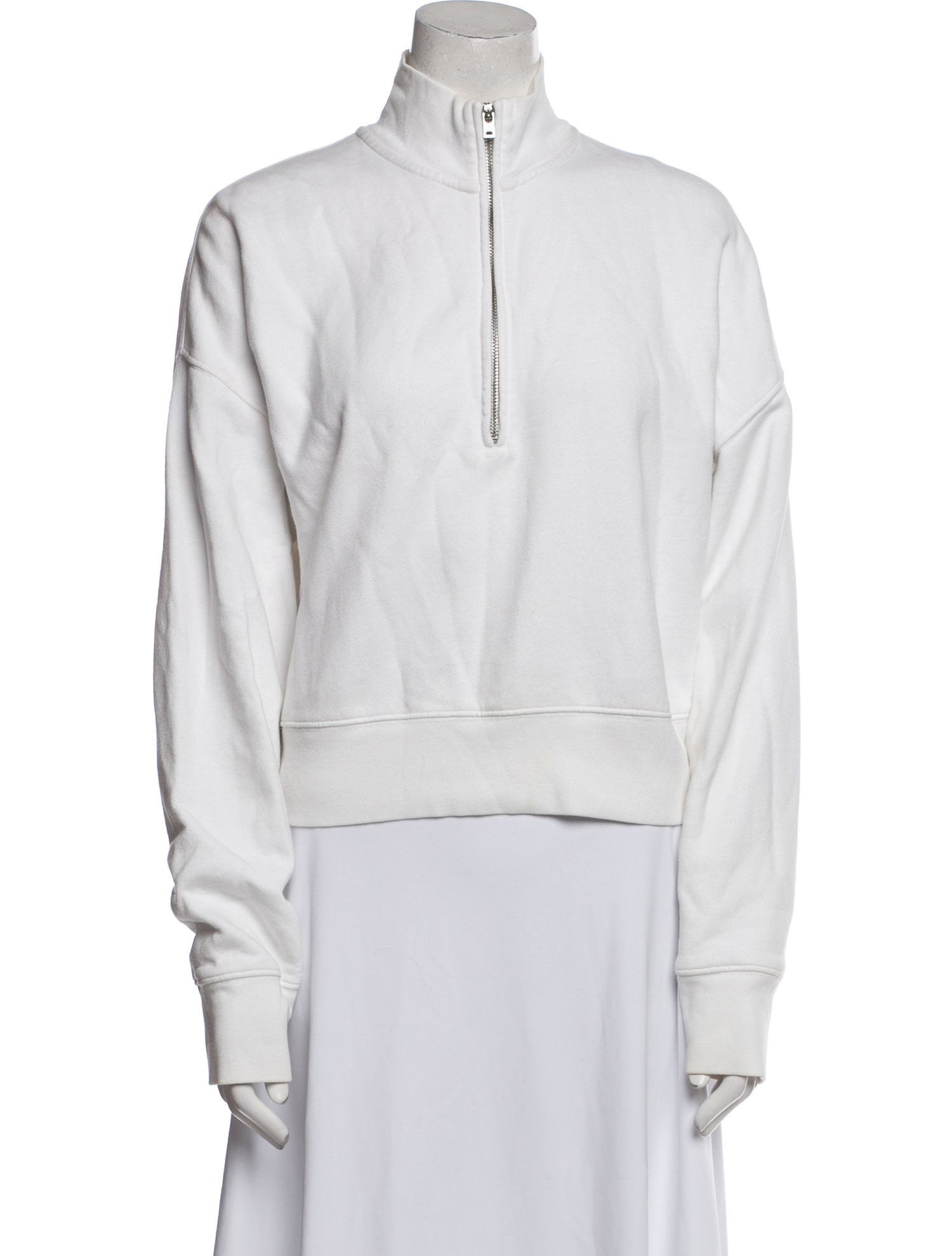 Reformation Mock Neck Long Sleeve Sweatshirt