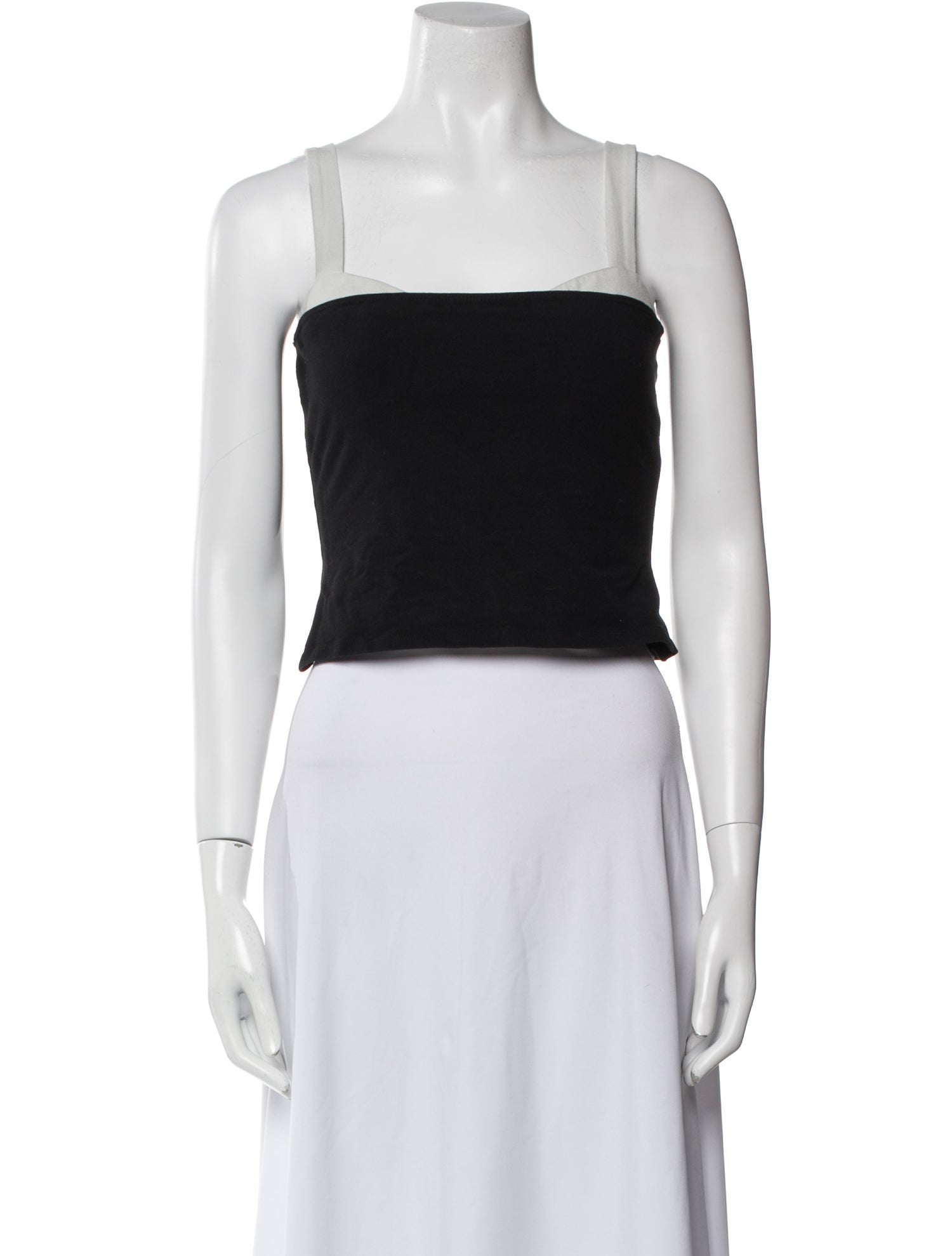 Reformation Square Neckline Sleeveless Crop Top